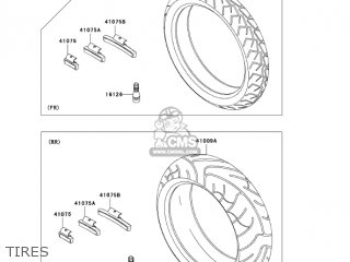 TIRES - ZR1000A6F Z1000 2006 USA CALIFORNIA CANADA