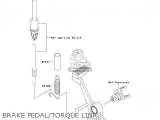 BRAKE PEDAL/TORQUE LINK - ZR1000A6F Z1000 2006 USA CALIFORNIA CANADA