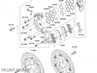 FRONT BRAKE - ZR1000A6F Z1000 2006 USA CALIFORNIA CANADA