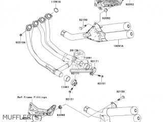 MUFFLER(S) - ZR1000A6F Z1000 2006 USA CALIFORNIA CANADA