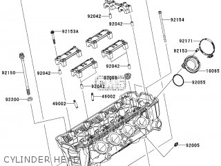 CYLINDER HEAD - ZR1000DDF Z1000 2013 EUROPE,MIDDLE EAST,AFRICA,UK,FR