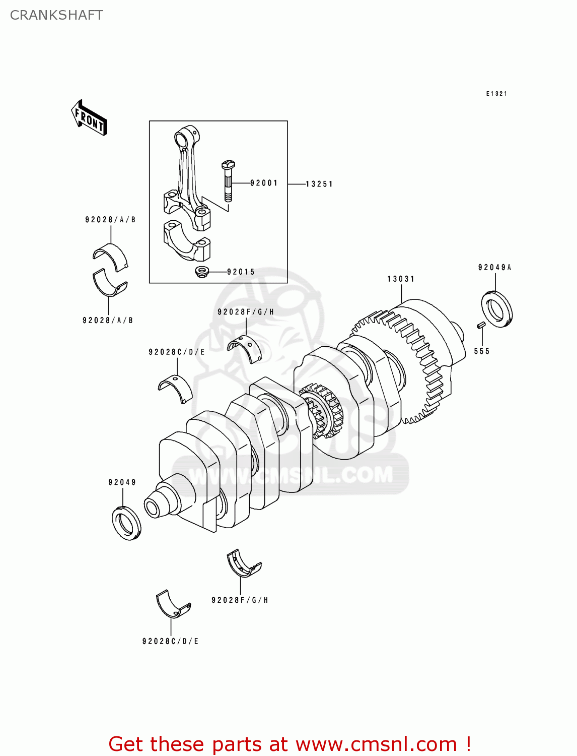 CRANKSHAFT ZR1100A1 1992 CANADA