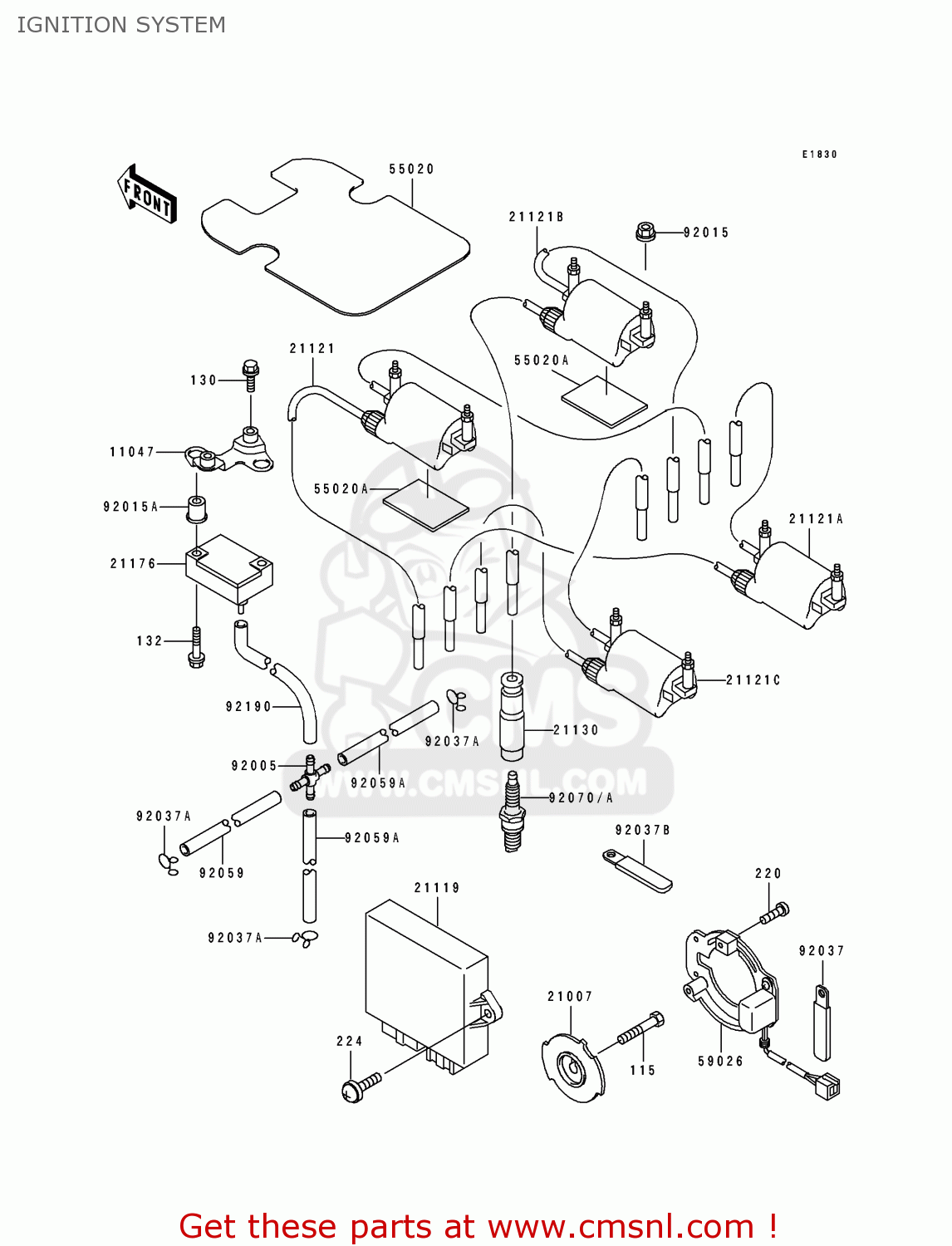 IGNITION SYSTEM ZR1100A1 1992 CANADA