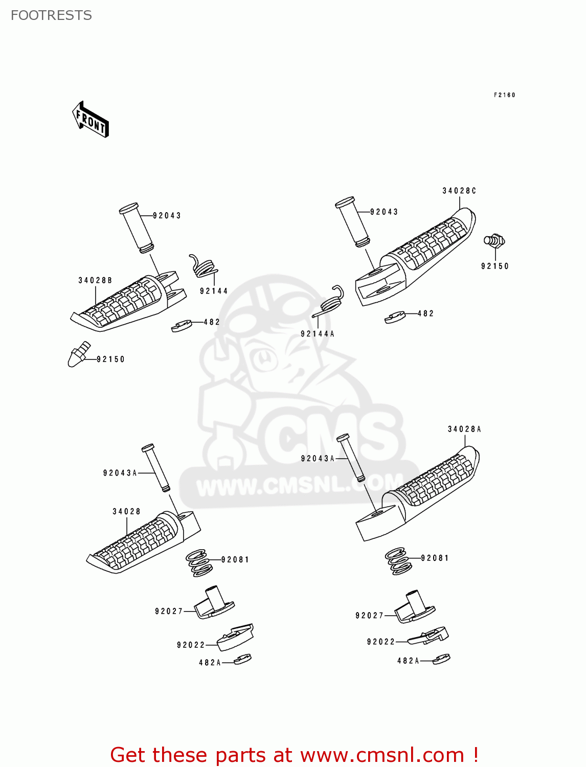 FOOTRESTS ZR1100A1 1992 CANADA