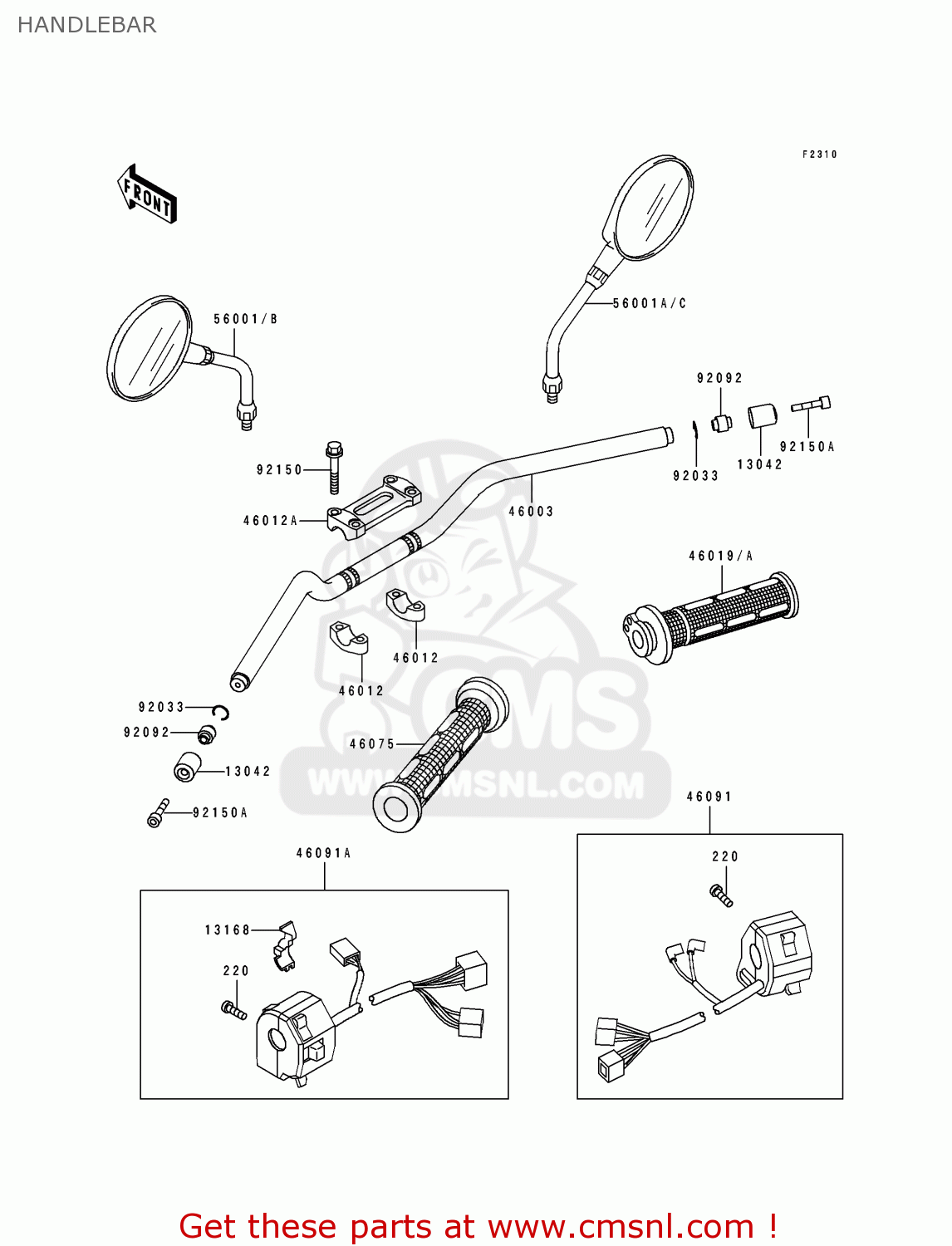 HANDLEBAR ZR1100A1 1992 CANADA