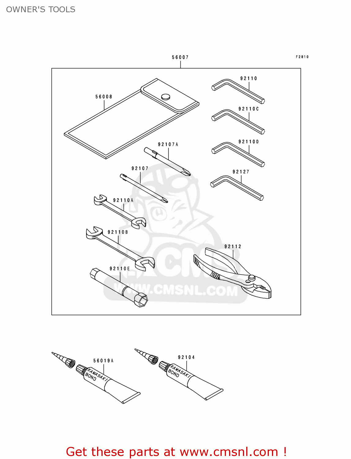 OWNER'S TOOLS ZR1100A1 1992 CANADA
