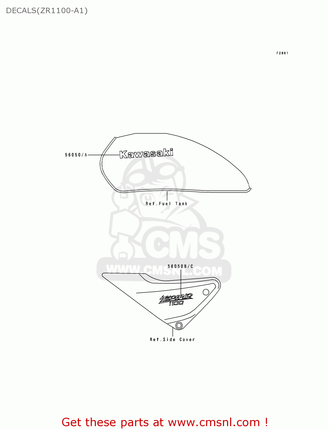 DECALS(ZR1100-A1) ZR1100A1 1992 CANADA