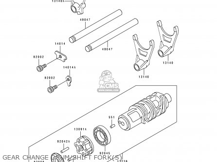 GEAR CHANGE DRUM/SHIFT FORK(S) - ZR1100A1 1992 CANADA