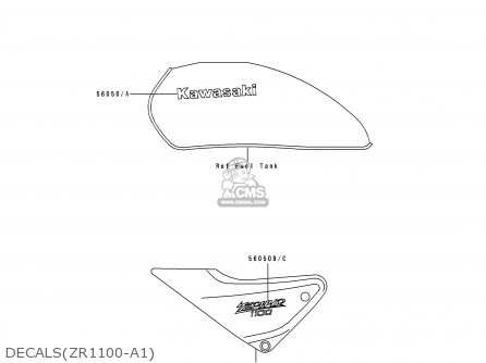DECALS(ZR1100-A1) - ZR1100A1 1992 CANADA