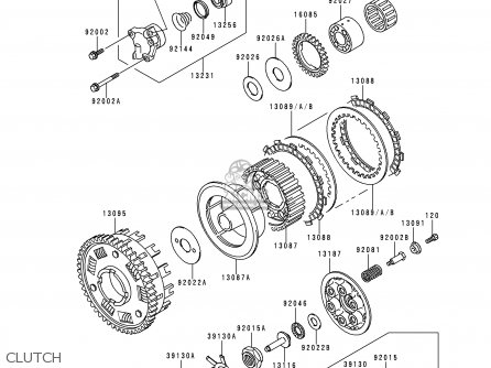 CLUTCH - ZR1100A1 ZEPHYR 1100 1992 EUROPE UK FR AR FG GR IT NR SD SP ST
