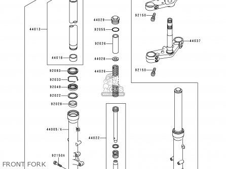 FRONT FORK - ZR1100A1 ZEPHYR 1100 1992 EUROPE UK FR AR FG GR IT NR SD SP ST