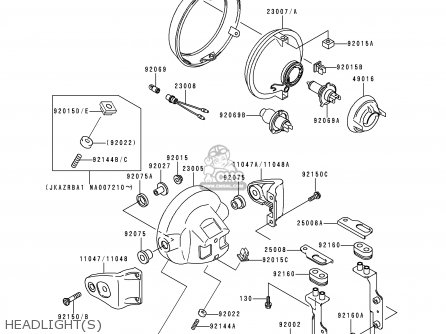 HEADLIGHT(S) - ZR1100A1 ZEPHYR 1100 1992 EUROPE UK FR AR FG GR IT NR SD SP ST
