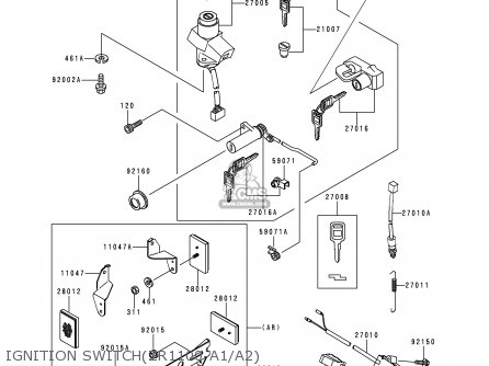 IGNITION SWITCH(ZR1100-A1/A2) - ZR1100A1 ZEPHYR 1100 1992 EUROPE UK FR AR FG GR IT NR SD SP ST