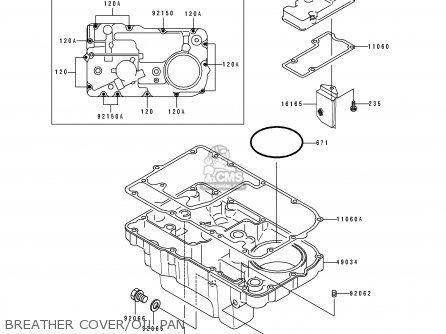 BREATHER COVER/OIL PAN - ZR1100A2 1993 USA CALIFORNIA CANADA