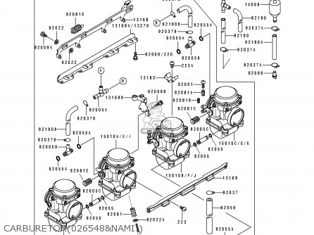 CARBURETOR(026548&NAMI.) - ZR1100A2 1993 USA CALIFORNIA CANADA