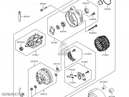 GENERATOR - ZR1100A2 1993 USA CALIFORNIA CANADA