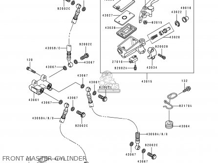 FRONT MASTER CYLINDER - ZR1100A2 1993 USA CALIFORNIA CANADA