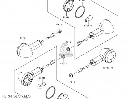 TURN SIGNALS - ZR1100A2 1993 USA CALIFORNIA CANADA