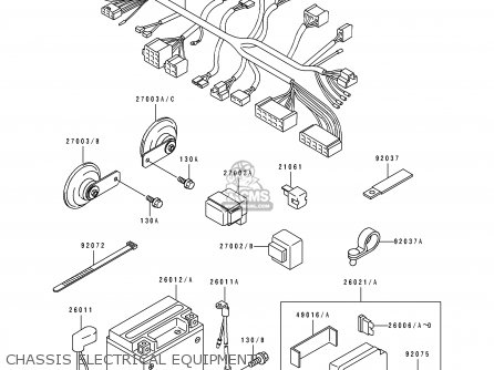 CHASSIS ELECTRICAL EQUIPMENT - ZR1100A2 1993 USA CALIFORNIA CANADA
