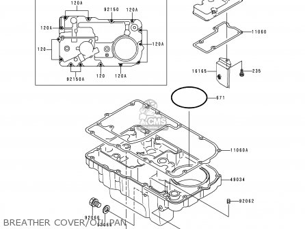 BREATHER COVER/OIL PAN - ZR1100A2 ZEPHYR 1100 1993 EUROPE UK FR AR FG GR IT NR SD SP ST