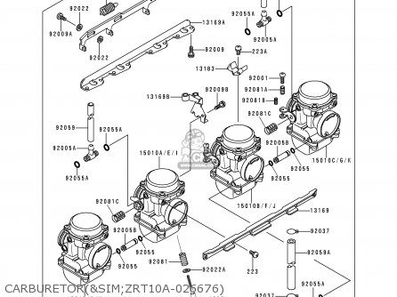 CARBURETOR(&SIM;ZRT10A-026676) - ZR1100A2 ZEPHYR 1100 1993 EUROPE UK FR AR FG GR IT NR SD SP ST