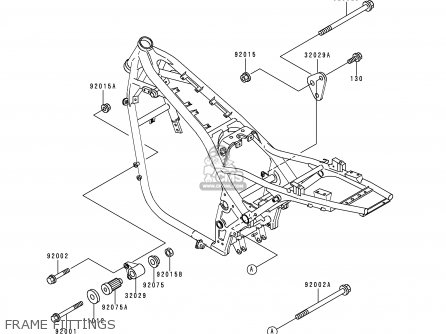 FRAME FITTINGS - ZR1100A2 ZEPHYR 1100 1993 EUROPE UK FR AR FG GR IT NR SD SP ST
