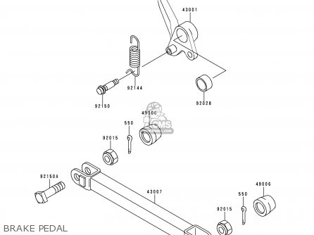 BRAKE PEDAL - ZR1100A2 ZEPHYR 1100 1993 EUROPE UK FR AR FG GR IT NR SD SP ST