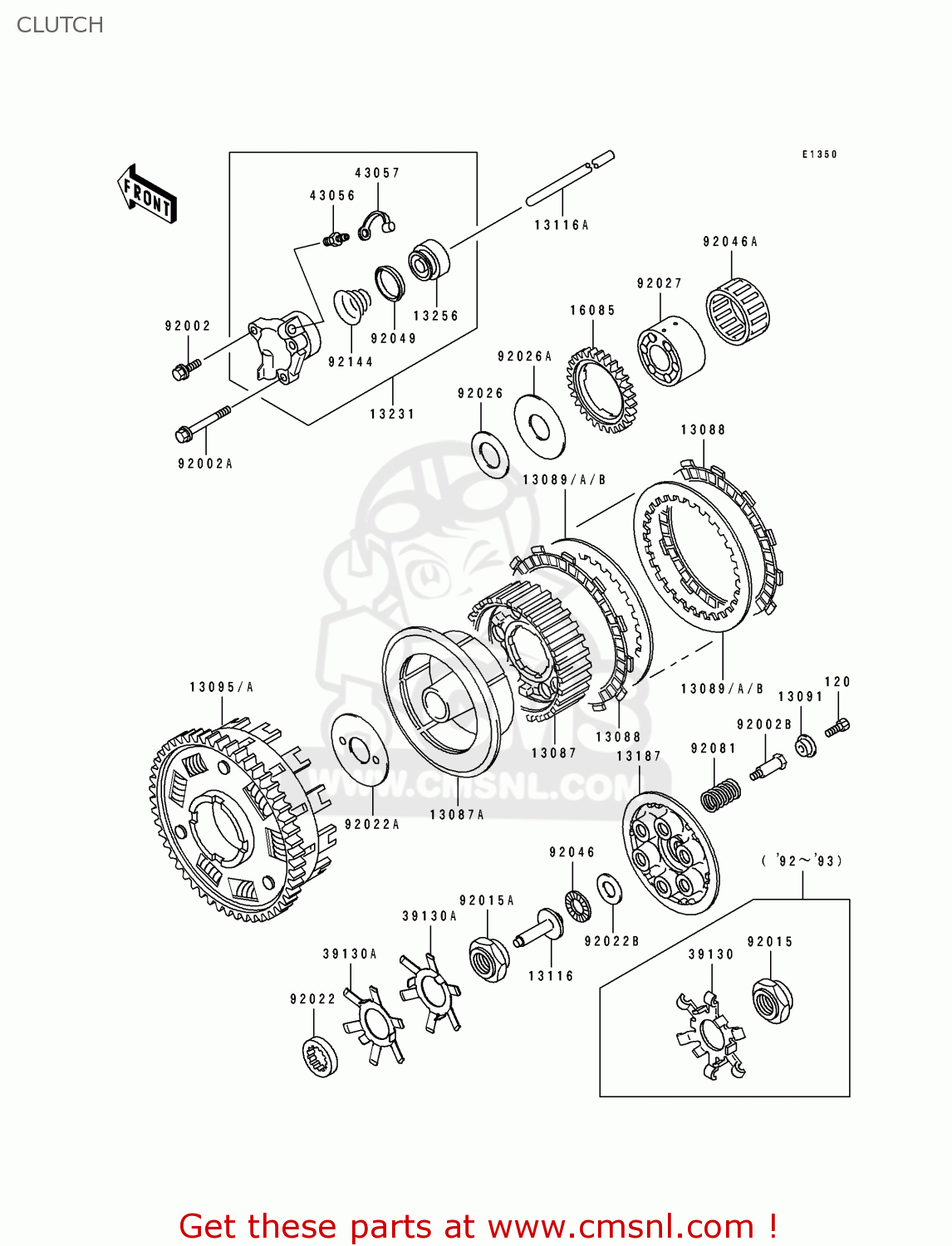 CLUTCH ZR1100A3 1994 CANADA