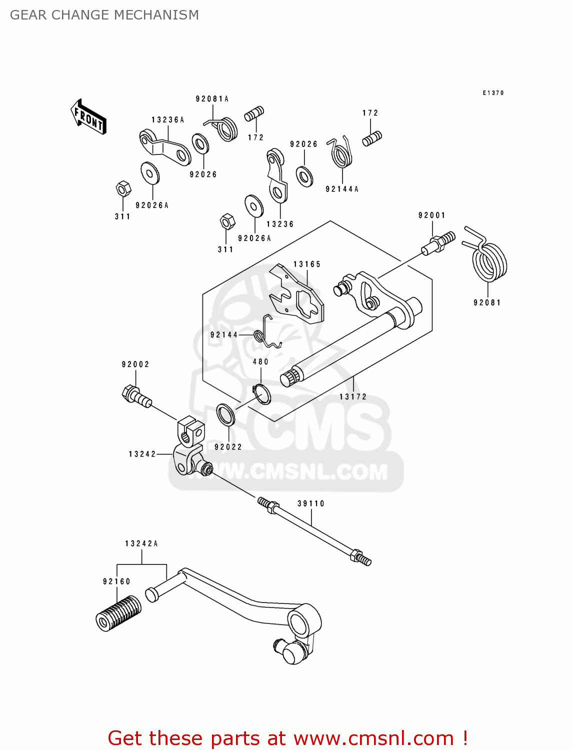 GEAR CHANGE MECHANISM ZR1100A3 1994 CANADA