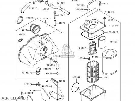 AIR CLEANER - ZR1100A3 ZEPHYR 1100 1994 EUROPE UK FR AR FG GR ST