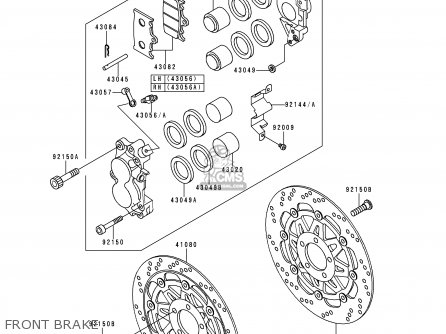 FRONT BRAKE - ZR1100A3 ZEPHYR 1100 1994 EUROPE UK FR AR FG GR ST