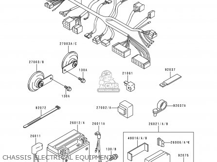 CHASSIS ELECTRICAL EQUIPMENT - ZR1100A3 ZEPHYR 1100 1994 EUROPE UK FR AR FG GR ST
