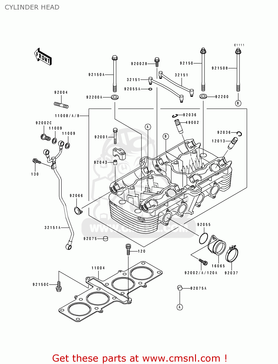 CYLINDER HEAD ZR1100A4 1995 CANADA