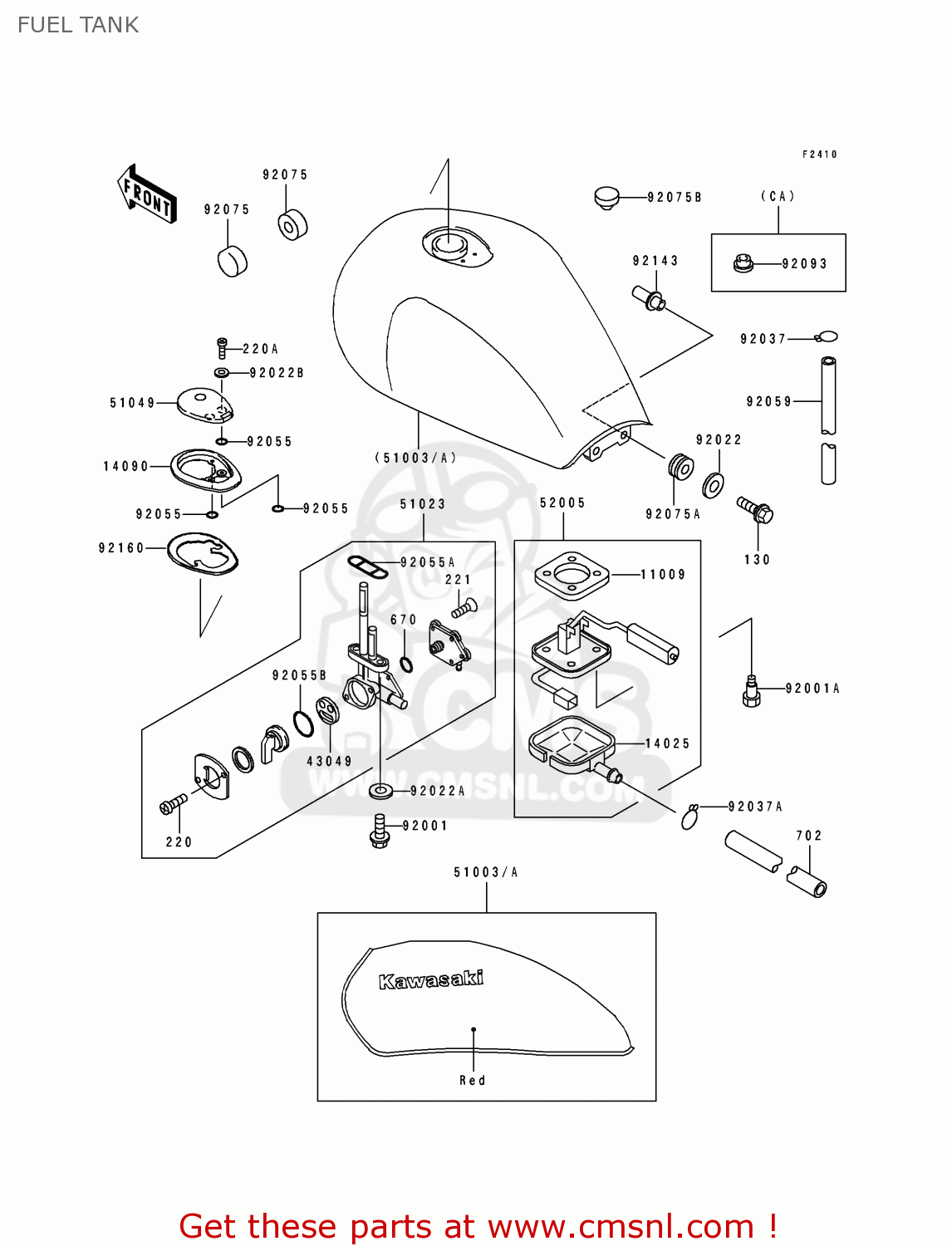 FUEL TANK ZR1100A4 1995 CANADA