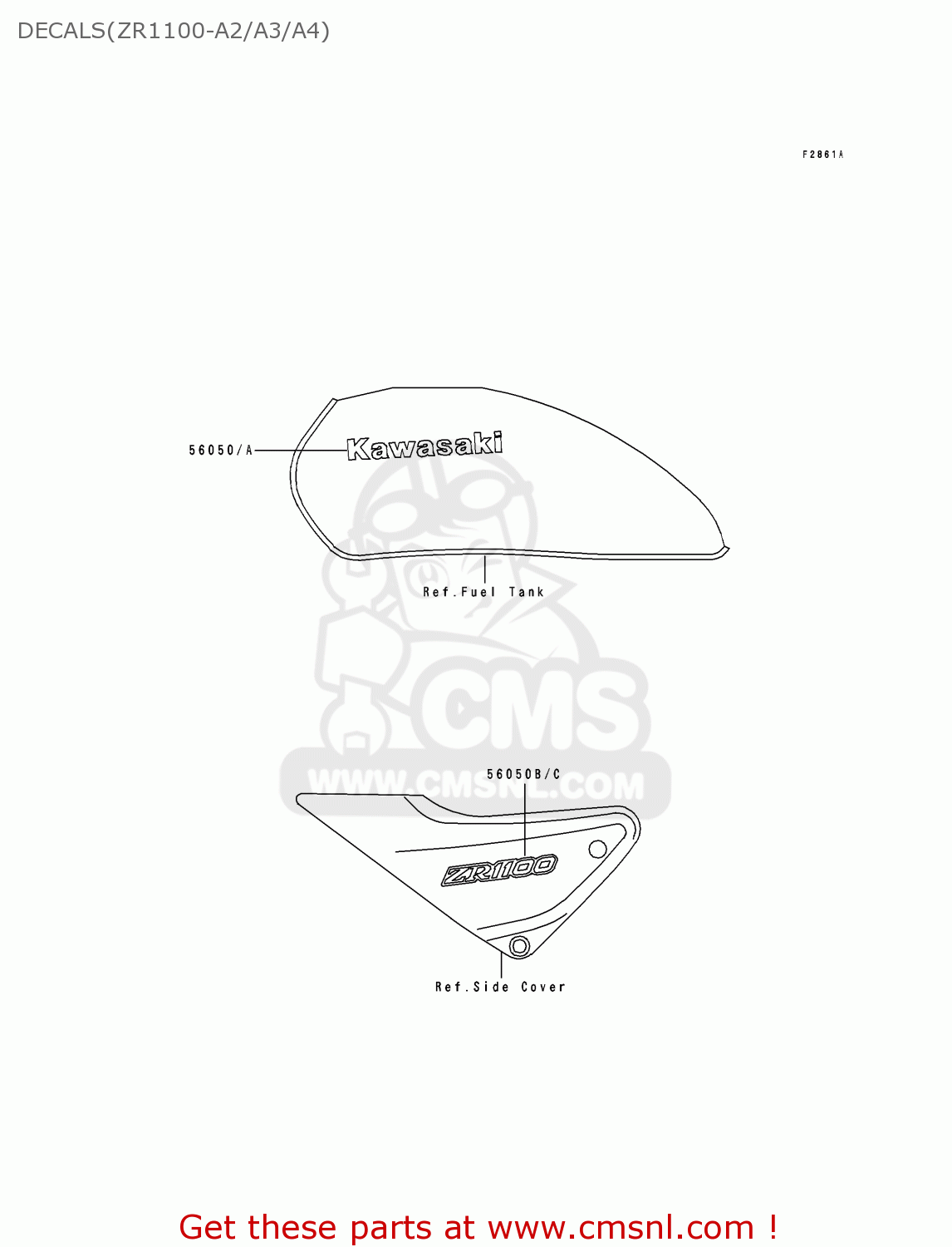 DECALS(ZR1100-A2/A3/A4) ZR1100A4 1995 CANADA