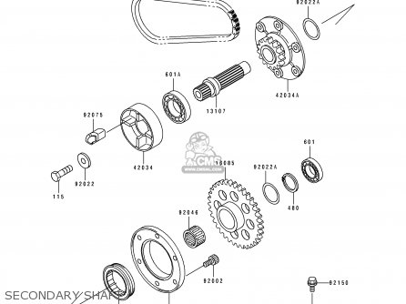 SECONDARY SHAFT - ZR1100A4 1995 CANADA