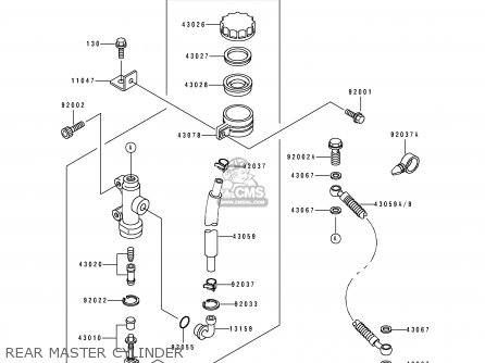 REAR MASTER CYLINDER - ZR1100A4 1995 CANADA