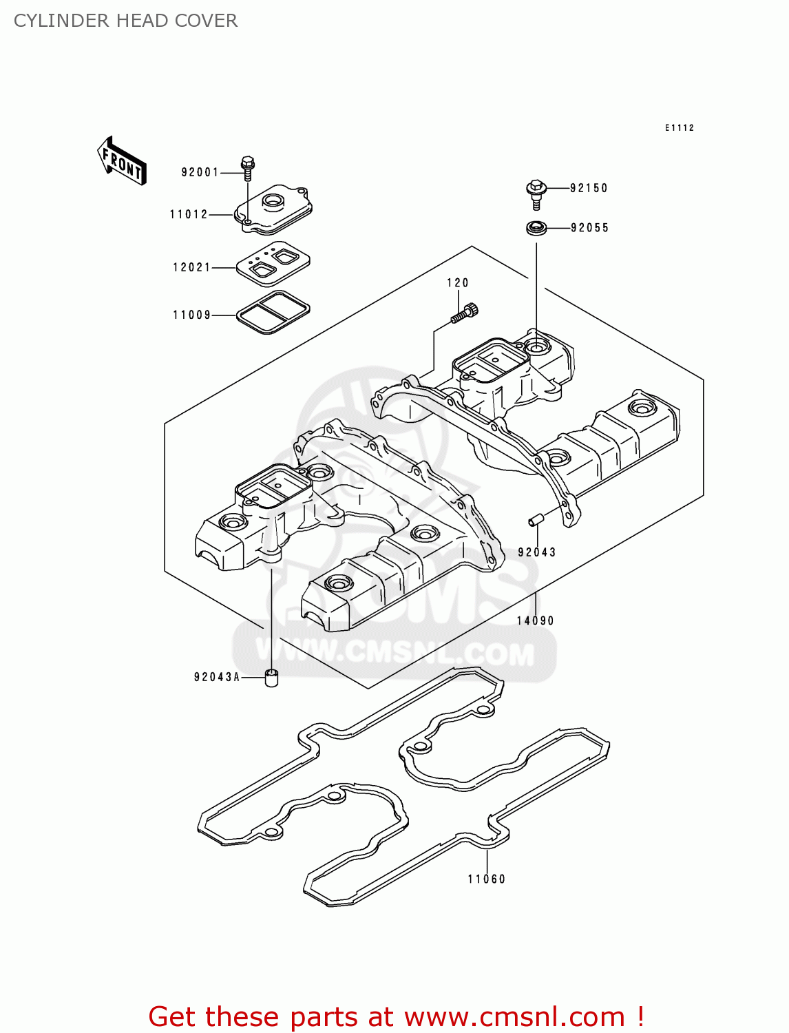 CYLINDER HEAD COVER ZR1100A4 ZEPHYR 1100 1995 EUROPE UK FR AR FG GR ST
