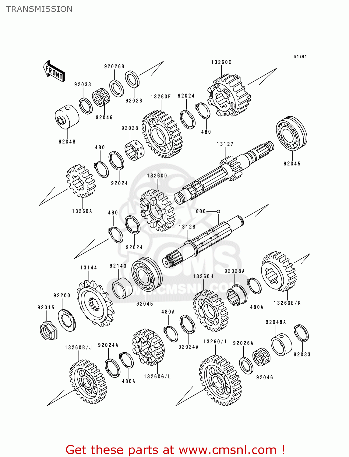 TRANSMISSION ZR1100A4 ZEPHYR 1100 1995 EUROPE UK FR AR FG GR ST