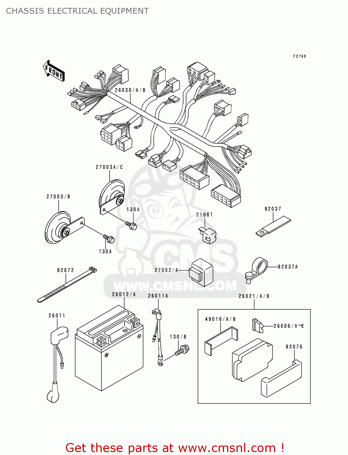 CHASSIS ELECTRICAL EQUIPMENT ZR1100A4 ZEPHYR 1100 1995 EUROPE UK FR AR FG GR ST