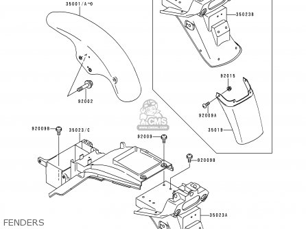 FENDERS - ZR1100A4 ZEPHYR 1100 1995 EUROPE UK FR AR FG GR ST