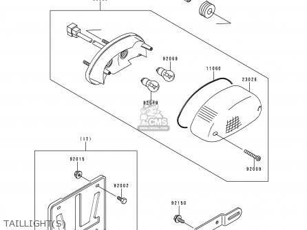 TAILLIGHT(S) - ZR1100A4 ZEPHYR 1100 1995 EUROPE UK FR AR FG GR ST