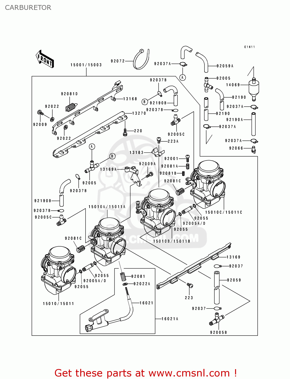 CARBURETOR ZR1100B1 ZEPHYR 1100 1996 UNITED KINGDOM NL FG GR NR ST