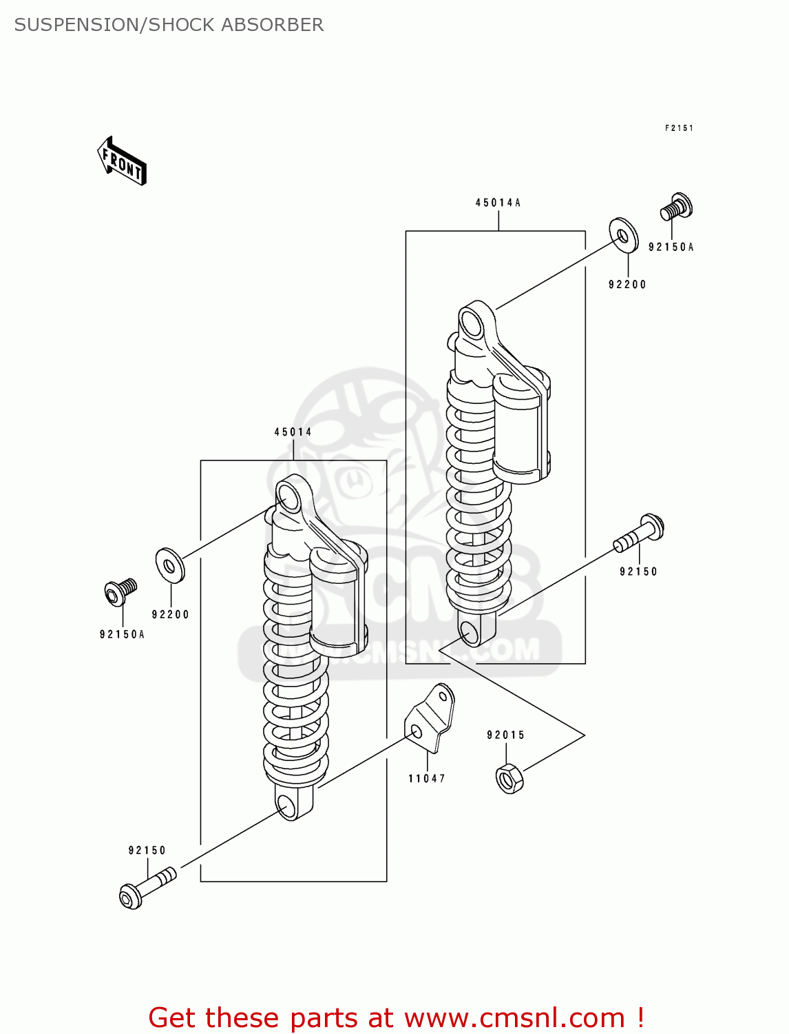 SUSPENSION/SHOCK ABSORBER ZR1100B1 ZEPHYR 1100 1996 UNITED KINGDOM NL FG GR NR ST