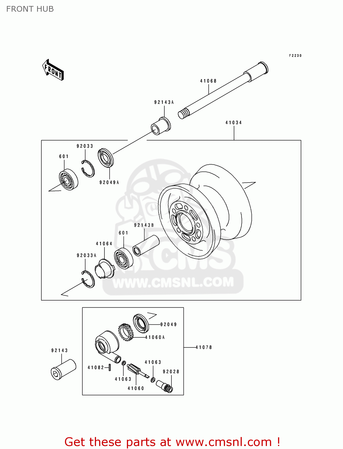 FRONT HUB ZR1100B1 ZEPHYR 1100 1996 UNITED KINGDOM NL FG GR NR ST