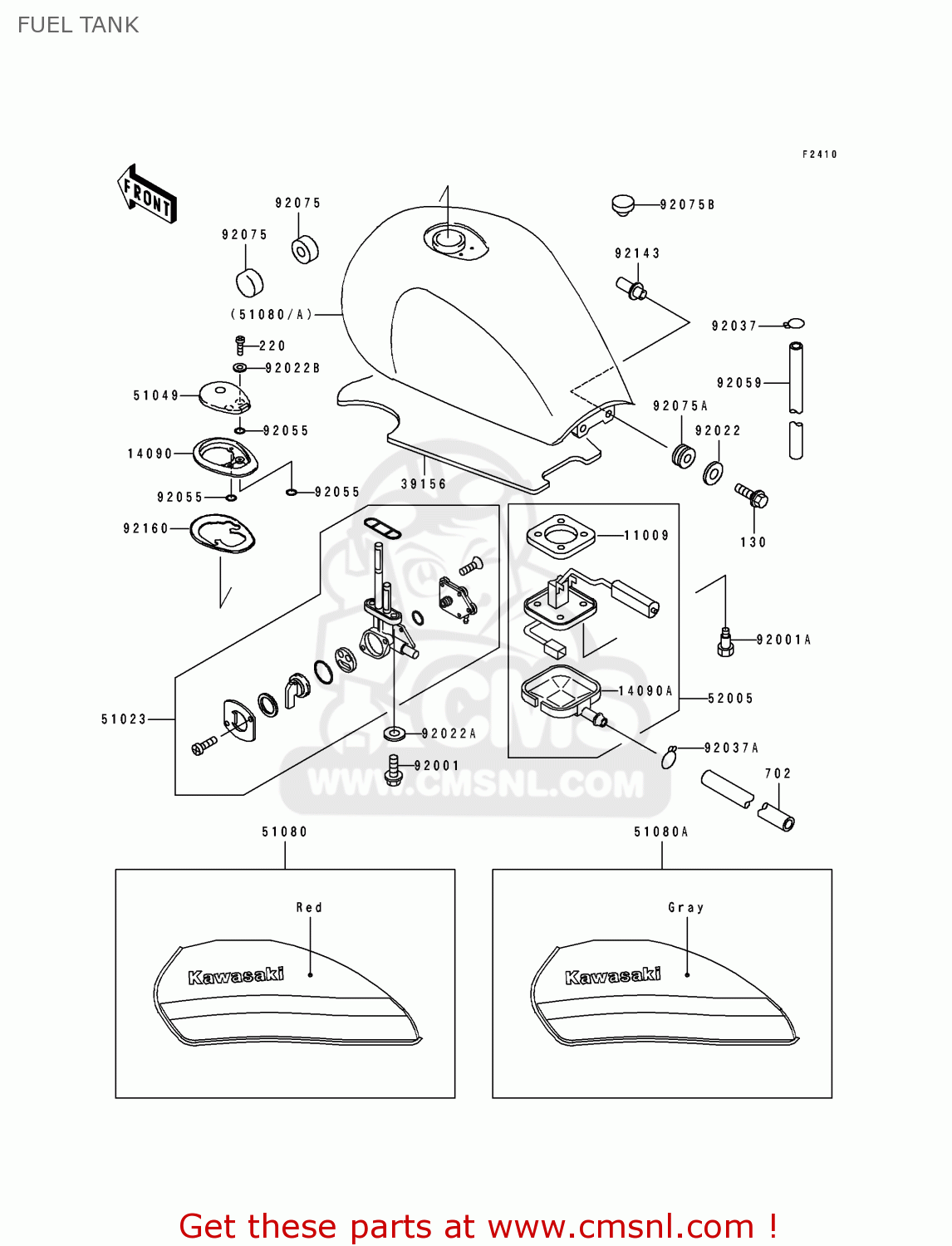 FUEL TANK ZR1100B1 ZEPHYR 1100 1996 UNITED KINGDOM NL FG GR NR ST