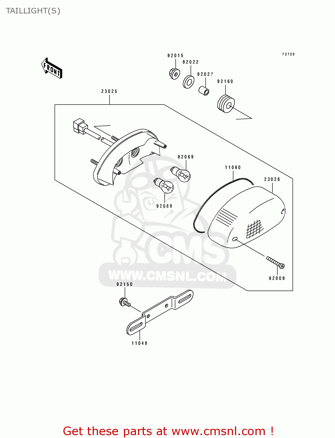 TAILLIGHT(S) ZR1100B1 ZEPHYR 1100 1996 UNITED KINGDOM NL FG GR NR ST
