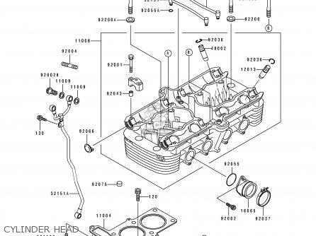 CYLINDER HEAD - ZR1100B1 ZEPHYR 1100 1996 UNITED KINGDOM NL FG GR NR ST
