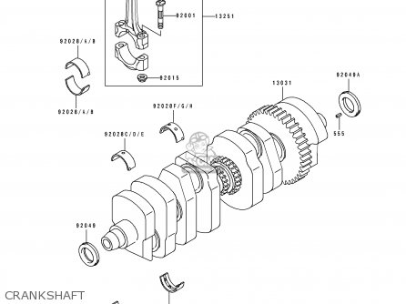 CRANKSHAFT - ZR1100B1 ZEPHYR 1100 1996 UNITED KINGDOM NL FG GR NR ST
