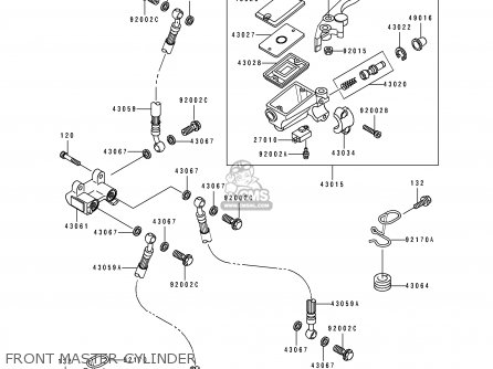 FRONT MASTER CYLINDER - ZR1100B1 ZEPHYR 1100 1996 UNITED KINGDOM NL FG GR NR ST